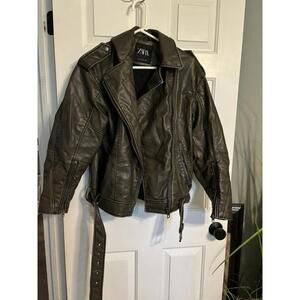 Zara Oversized Faux Leather Jacket